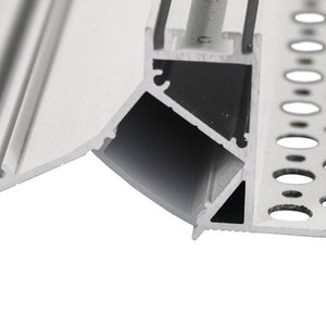 Perfil tira LED integración / trimless esquina - 96 x 35mm - Con difusor - 2 metros (7)