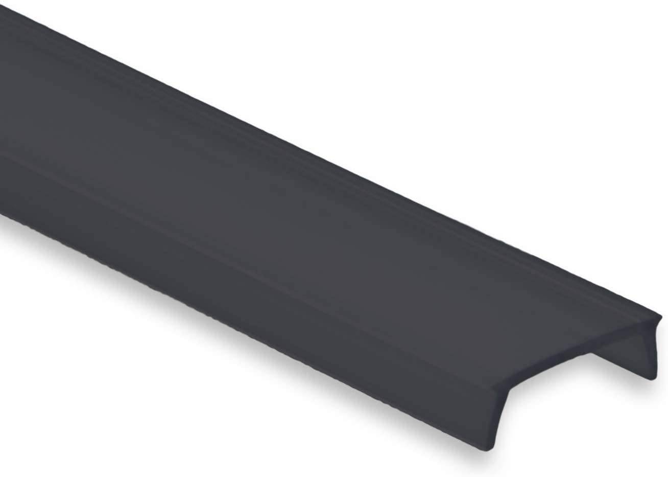 Difusor negro para perfiles de tira LED de 17mm (2m)