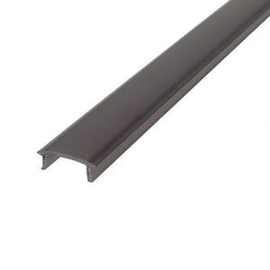 Difusor negro para perfiles de tira LED de 17mm (2m) - Barcelona Led-Accesorios