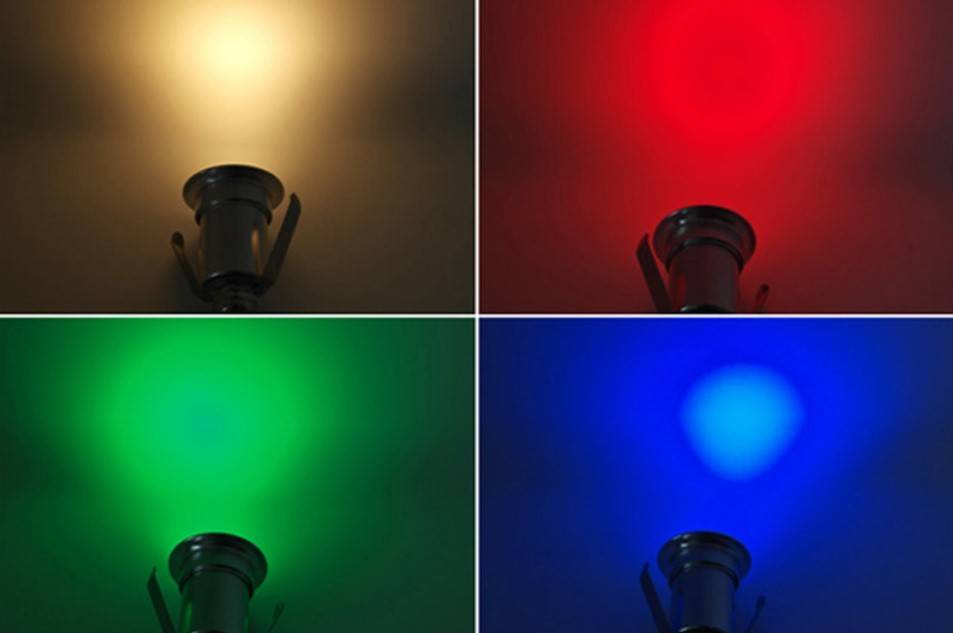 Foco LED RGB empotrable en suelo 3W 12V-DC IP67 - Barcelona Led-