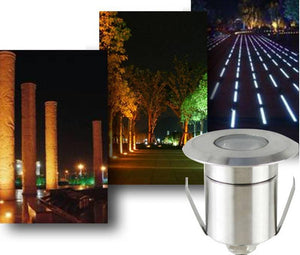 Foco LED RGB empotrable en suelo 3W 12V-DC IP67 (1)