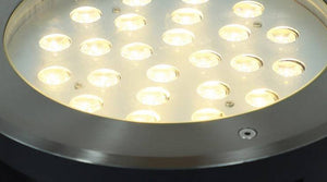 Foco LED Empotrable en suelo 18W 12V-DC IP67 Blanco cálido 3000K (2)
