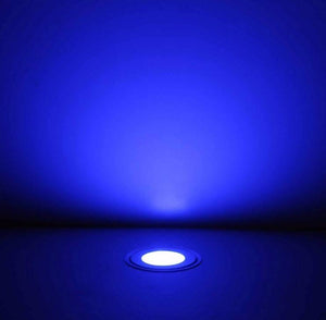 Kit 6 focos LED RGB empotrables en suelo Ø58x9mm 0,5W 12V-DC IP67 - Barcelona Led-