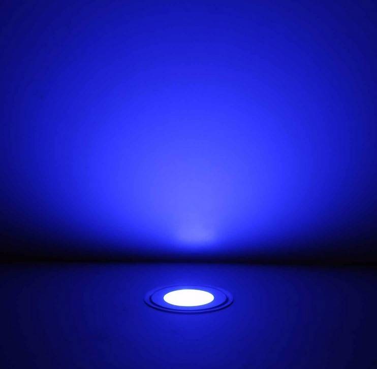 Kit 6 focos LED RGB empotrables en suelo Ø58x9mm 0,5W 12V-DC IP67 - Barcelona Led-