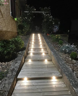 Kit 6 focos LED empotrables en suelo Ø58x9mm 0,5W 12V-DC IP67 (7)