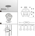 Kit 6 recessed LED staircase beacons 0,4W 12V-DC IP67 4