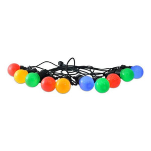 Guirnalda LED con cable negro 10 bombillas LED Multicolor - 8 metros (1)