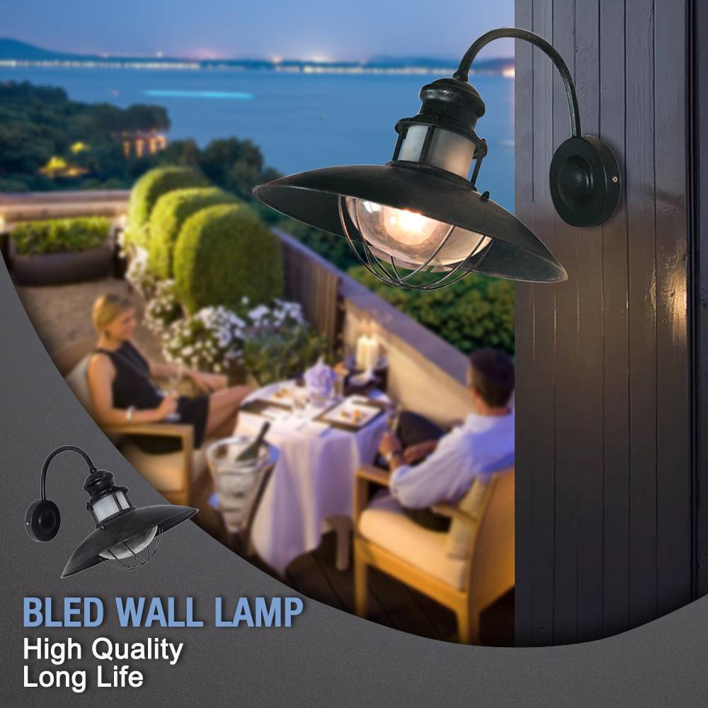 Aplique pared vintage industrial "COAL" lámpara exterior E27 - Barcelona Led-Decoración