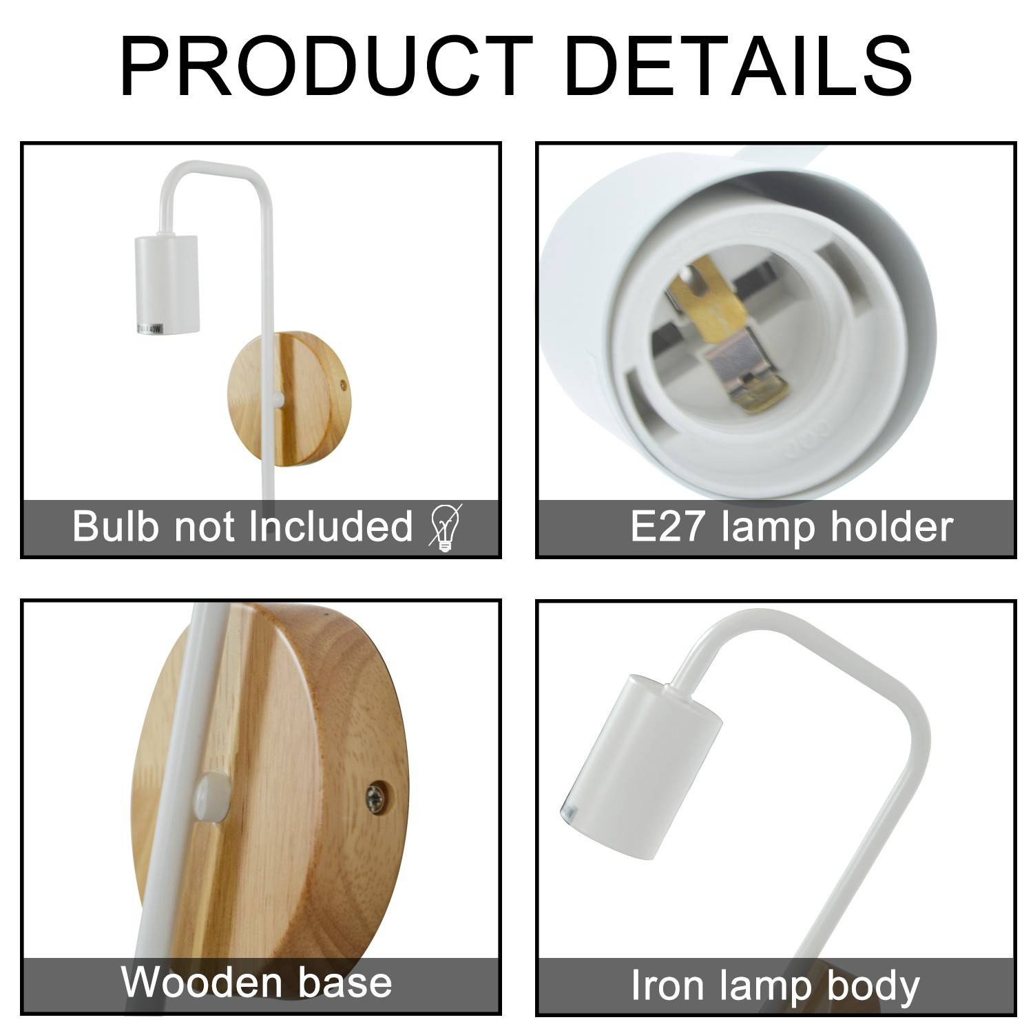 Aplique de pared interior "FINNA" E27 (1)
