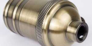 Casquillo portalámpara Retro vintage acabado bronce con interruptor E27 (1)