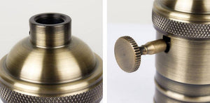 Casquillo portalámpara Retro vintage acabado bronce con interruptor E27 (3)