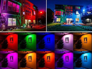 Foco proyector LED RGB 50W con mando IP65 (5)