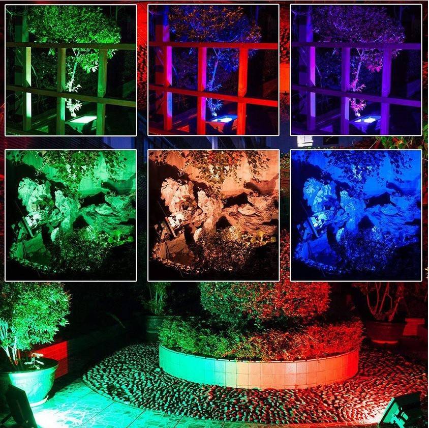 Proyector LED RGB 30W IP65 con mando 24 teclas y estaca (1)