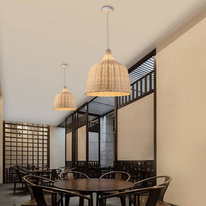 Lámpara colgante mimbre "SASKI" - Barcelona Led-Decoración