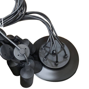 Lámpara araña colgante negra "Lumière" para 6 bombillas E27 – Estilo vintage (2)