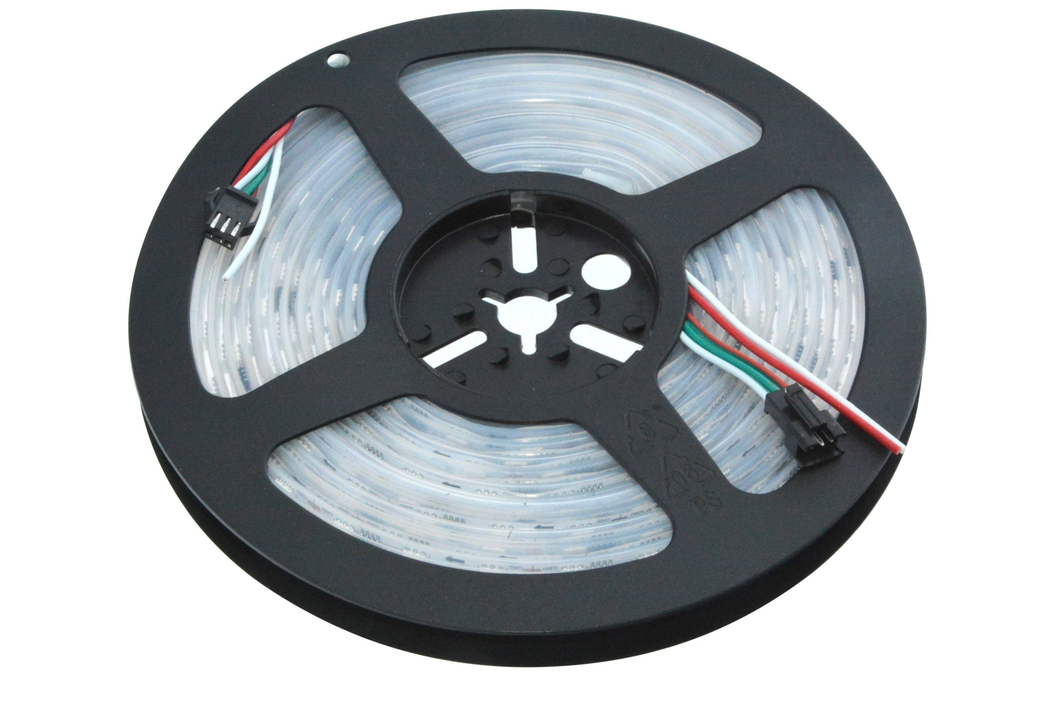 Tira LED inteligente IC RGB 12V DC - 14,4 W/m - IP65 - 60 LED/m - Ancho 10mm - 5 metros