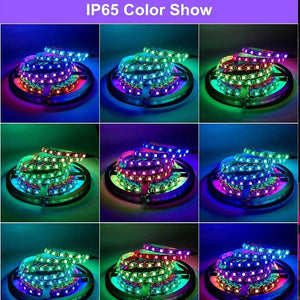 Tira LED inteligente IC RGB 12V DC - 14,4 W/m - IP65 - 60 LED/m - Ancho 10mm - 5 metros (6)