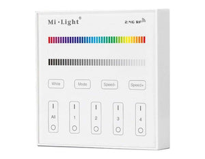 Panel de control táctil RGB y RGBW - 4 zonas - Blanco - Mi-Light