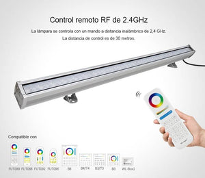 Bañador de pared LED RGB+CCT 24W control RF/WiFi | Mi Light - Barcelona Led-