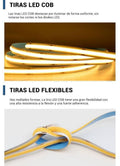 24V DC COB LED Strip - 12W/m - 10mm - IP20 - 10 meters roll - Cut every 5cm 2
