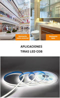 Striscia LED COB 24V DC - 12W/m - 10mm - IP20 - Rotolo 10 metri - Taglio ogni 5cm 3