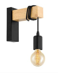 Rustieke houten wandlampen