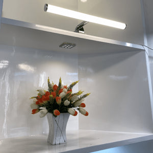 Aplique de baño tubular opal - 3 tipos de fijación - 6W - 540Lm - IP44 - 40cm - Barcelona Led-