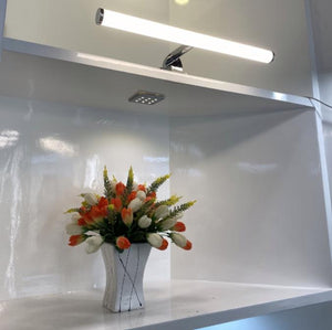 Aplique de baño tubular opal - 3 tipos de fijación - 6W - 540Lm - IP44 - 40cm (1)