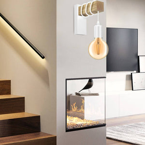 Apliques de pared rústicos de madera "RUDER" (5)