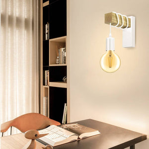 Apliques de pared rústicos de madera "RUDER" (6)