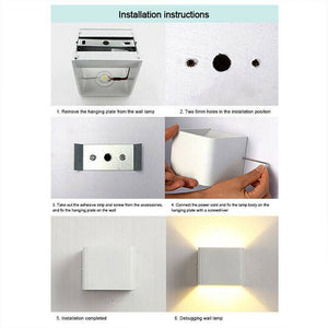 Aplique de pared LED "KUUTIO" 6W 529 lumens - Barcelona Led-Decoración