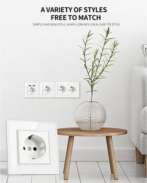 Tomacorriente Enchufe Schuko 2 polos y tierra 16 amperios - Barcelona Led-