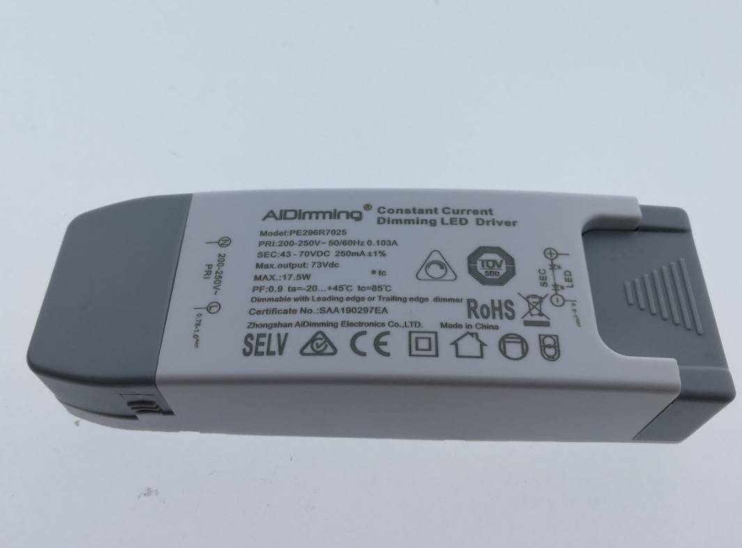 Driver regulable TRIAC corriente constante 43-70V 20W 250mA - Barcelona Led-Control y regulación