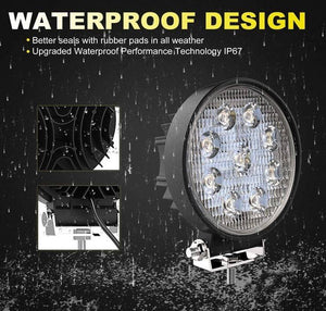 Faro LED 4x4 todoterreno - 27W - 10-60V DC - 1620 lm - Ángulo 60º (2)