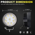 LED Spot 4x4 off-road - 27W - 10-60V DC - 1620 lm - Hoek 60º 4