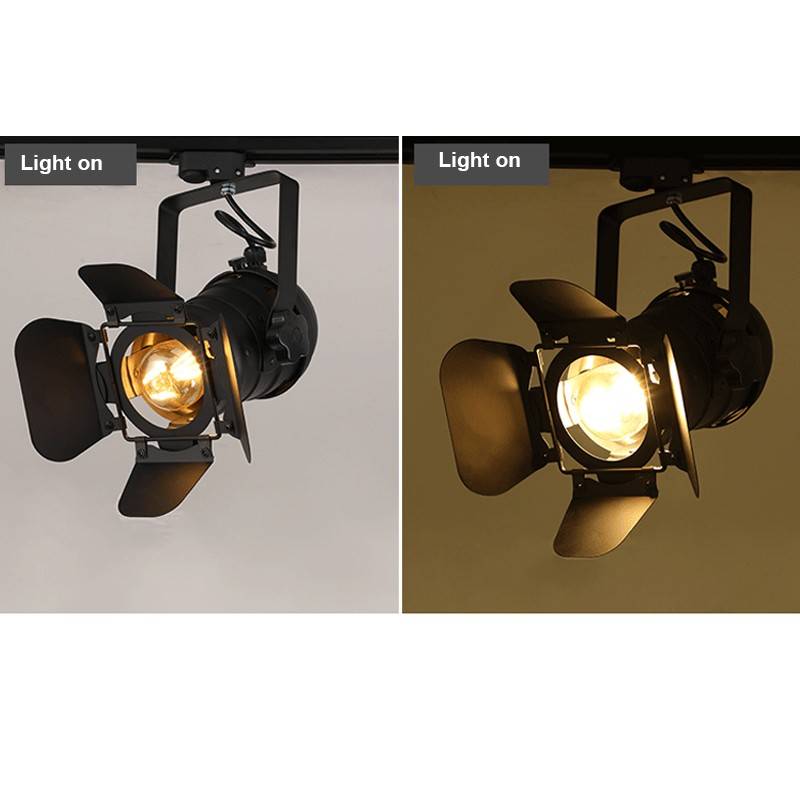 Foco carril monofásico orientable "Cinema" - E27 (1)