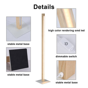 Lámpara de pie madera "Floak" 24W - Dimable - Blanco cálido (2)