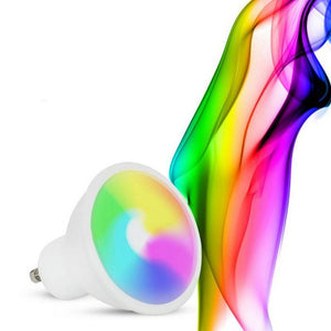 Bombilla LED GU10 RGBW inteligente - 5W - Con control remoto (2)