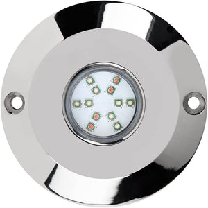 Foco LED sumergible RGB para embarcaciones 12V - 60W - Empotrable en tapón de drenaje - Barcelona Led-