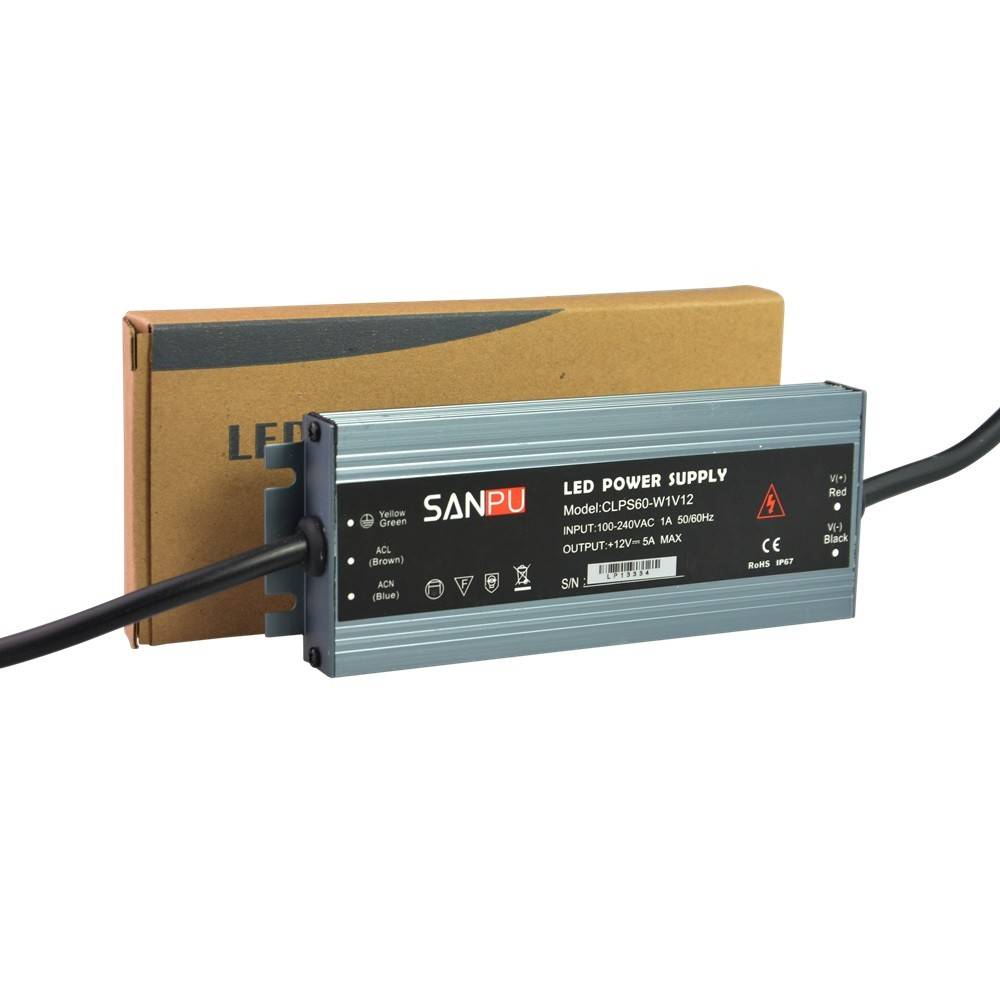 Fuente de alimentación estanca compacta 12V 60W IP67 (1)