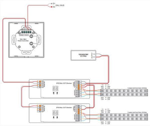 Mecanismo regulador tactil CCT para iluminación LED 4 zonas - SUNRICHER - DALI - Barcelona Led-Control y regulación