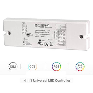 Controlador Bluetooth 12-24V monocolor + CCT + RGBW + RGBCCT 4 en 1 - SUNRICHER