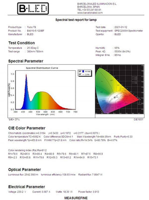 Tubo LED 120cm T8 - 18W - 140 lm/W - Barcelona Led-