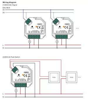 Controlador monocolor DALI y PUSH Dimmer - 400W - 1 canal - 100-240V AC - Sunricher - Barcelona Led-Control y regulación