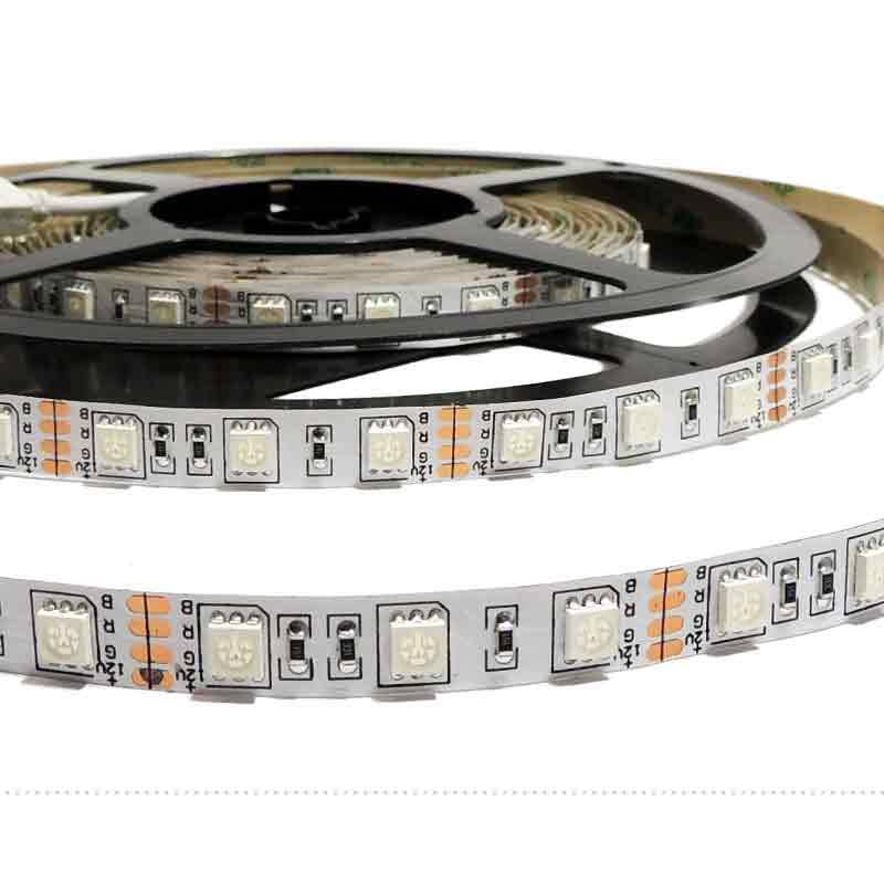 Tira de LED 12V-DC 72W 10mm multicolor RGB IP20 (SMD5050 60ch/m) Rollo 5 metros