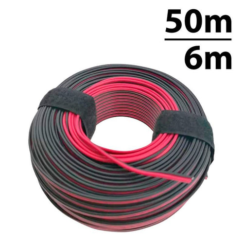 Bipolar Cable Red-Black 2x0.52 12-24V