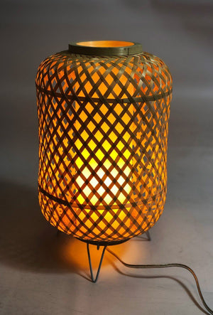 Lámpara de mesa mimbre "Roso" - Barcelona Led-Decoración