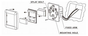 Sensor de movimiento PIR de pared cuadrado 160º - Barcelona Led-