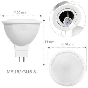 Bombilla LED GU5.3 MR16 5W 12V 350lm - Barcelona Led-