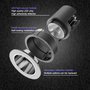 Foco LED techo empotrable COB - 5W - Orientable - Bajo UGR - Ø50mm - Barcelona Led-
